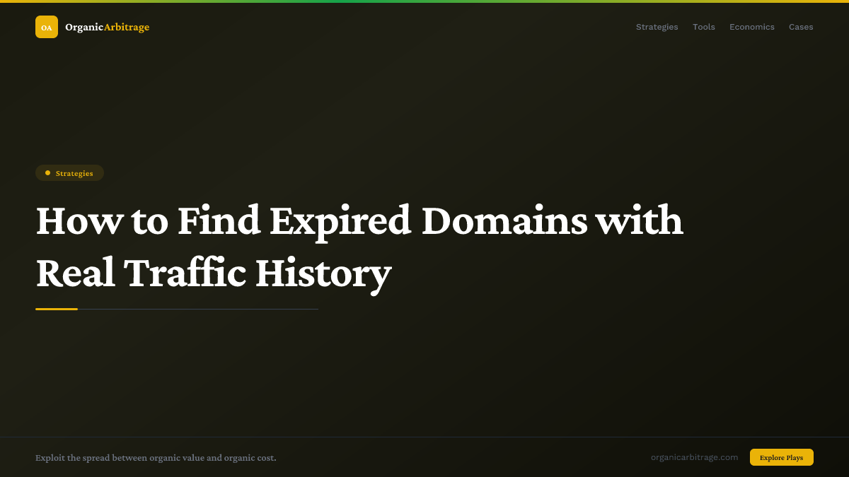 How to Find Expired Domains with Real Traffic History