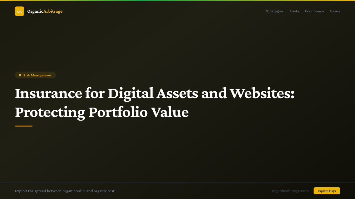 Insurance for Digital Assets and Websites: Protecting Portfolio Value