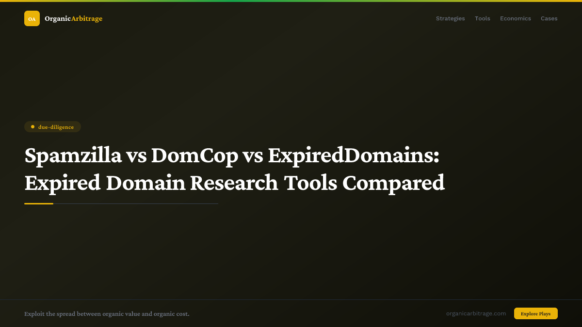 Spamzilla vs DomCop vs ExpiredDomains: Expired Domain Research Tools Compared