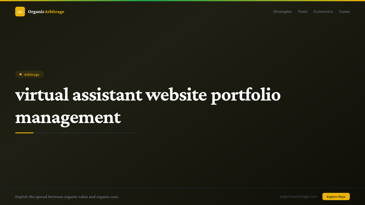 virtual assistant website portfolio management