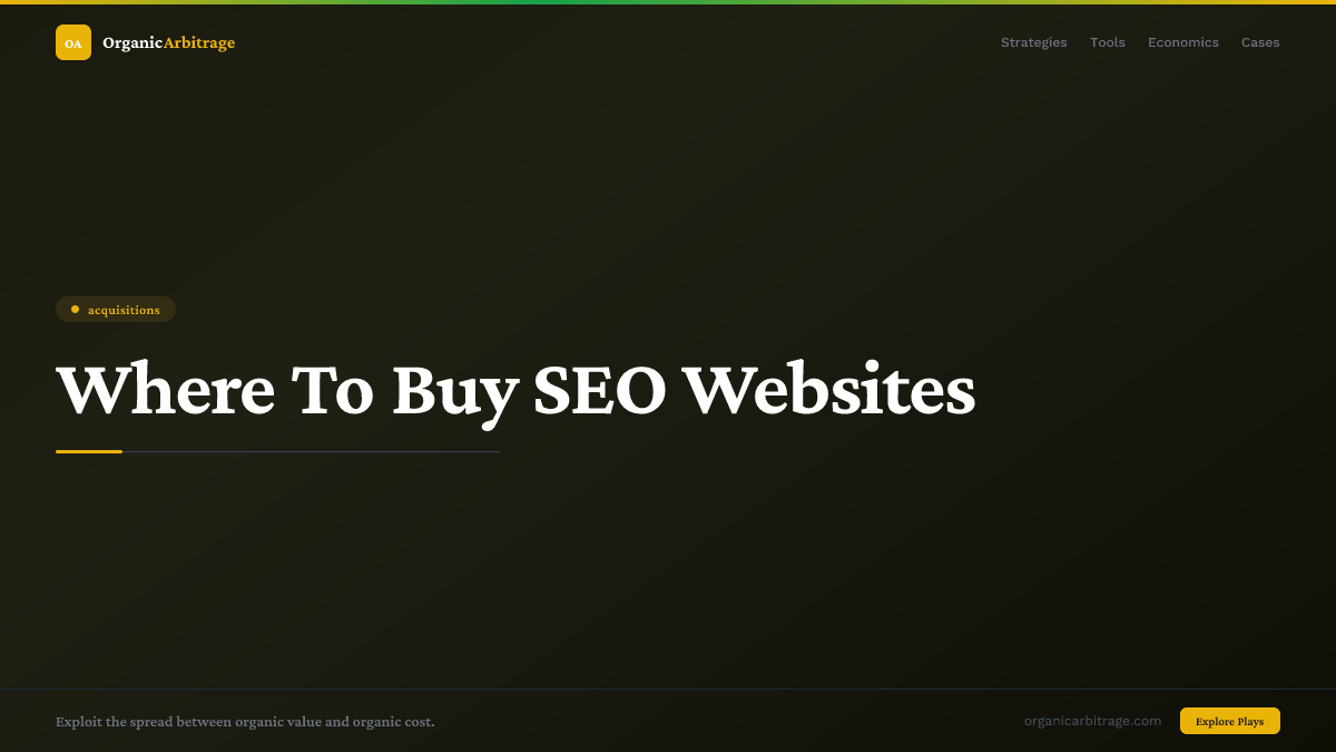 Where To Buy SEO Websites